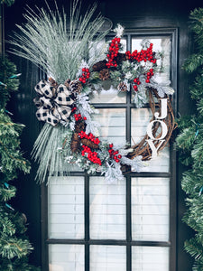 JOY Christmas Grapevine Wreath