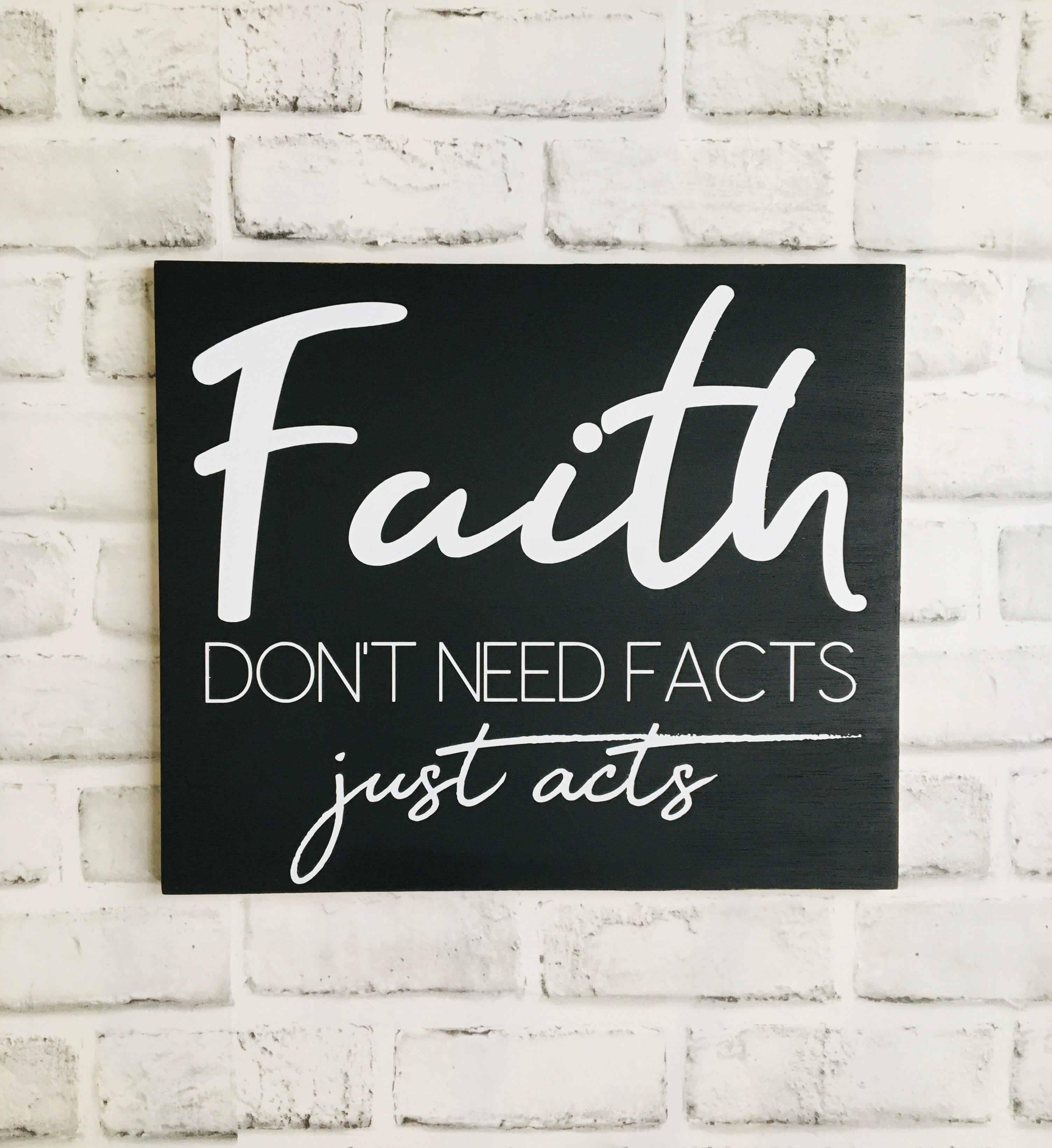 Faith Without Works Scripture Wall Decor, Christian Wall Decor, James 2:14 Scripture Sign, Wood Sign for Home
