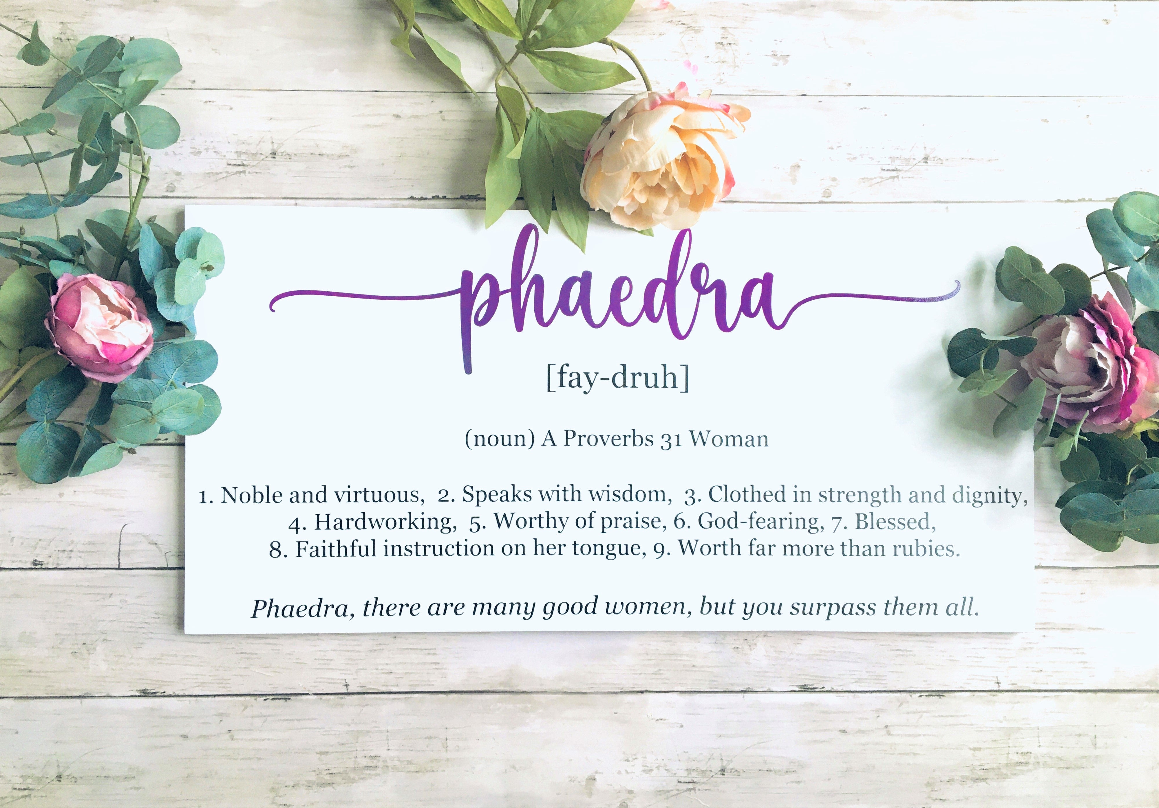 Proverbs 31 Virtuous Woman Scripture Wall Decor, Christian Wall Art