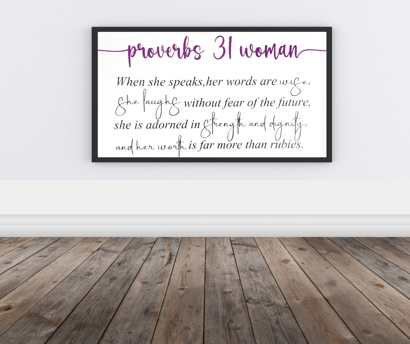 Proverbs 31 Woman Scripture Wall Decor, Christian Wall Art, Wood Sign for Home