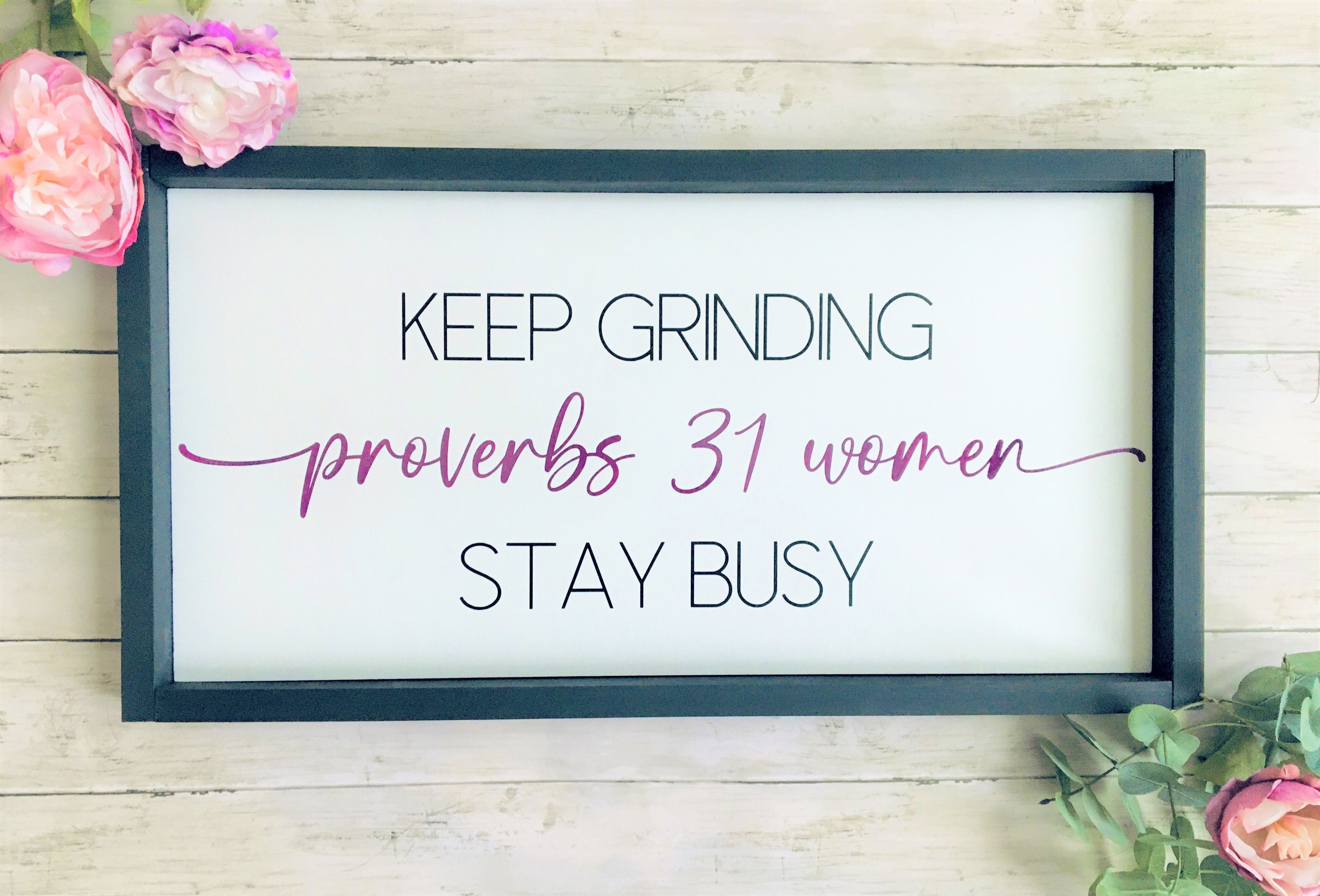 Proverbs 31 Women Stay Busy Christian Wall Decor, Christian Wall Art
